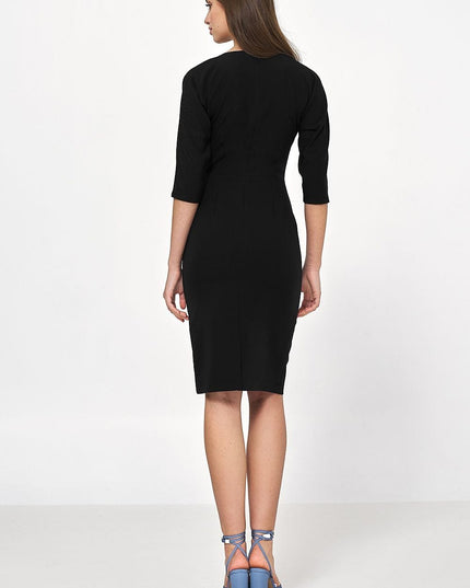 Robe verte élégante drapée