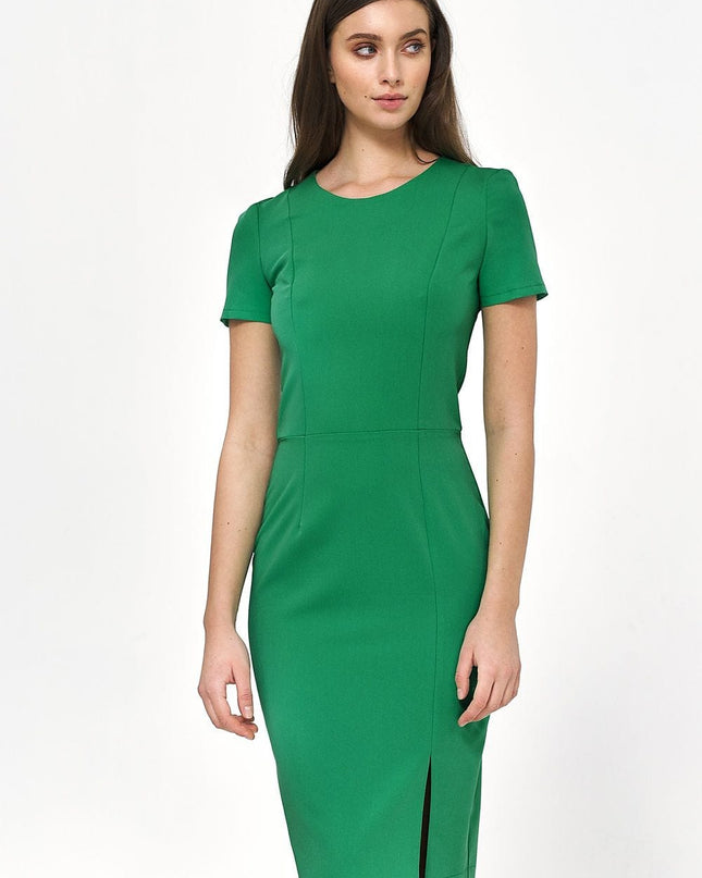 Robe verte ajustée élégante