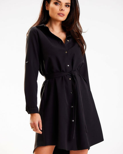Robe chemise verte élégante